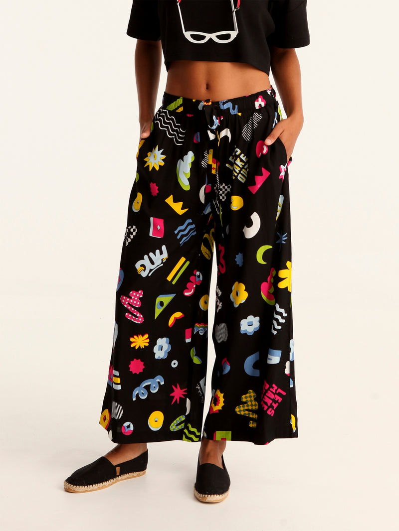 MORE AMOR loose leg pants