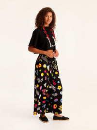 MORE AMOR loose leg pants