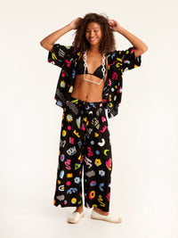 MORE AMOR loose leg pants