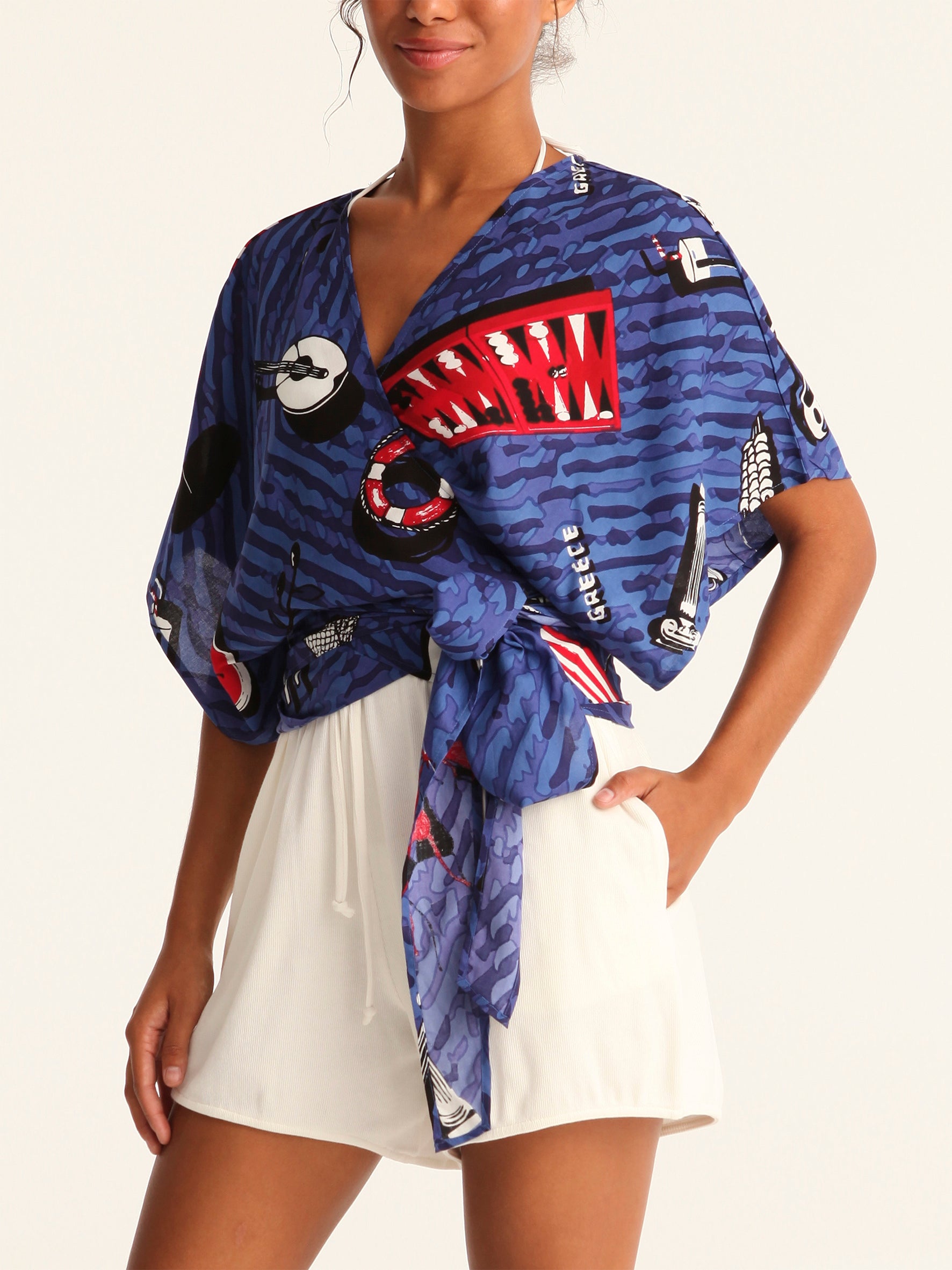 TOURISTA wrap kimono top