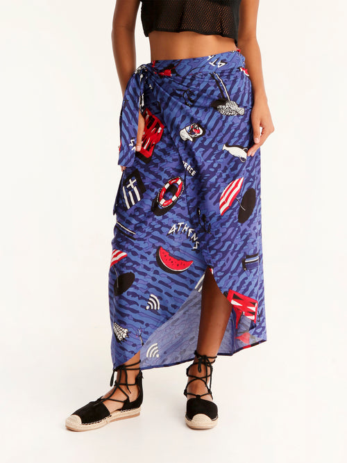 TOURISTA wrap skirt