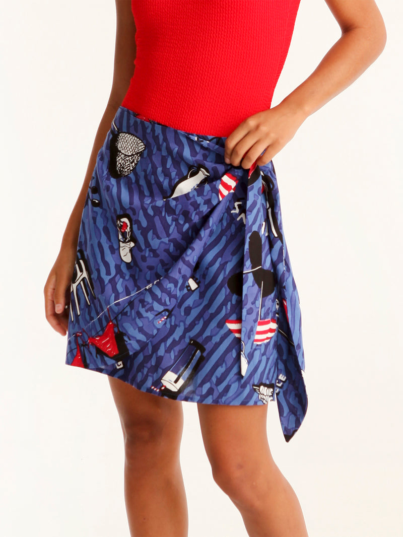 TOURISTA mini wrap skirt