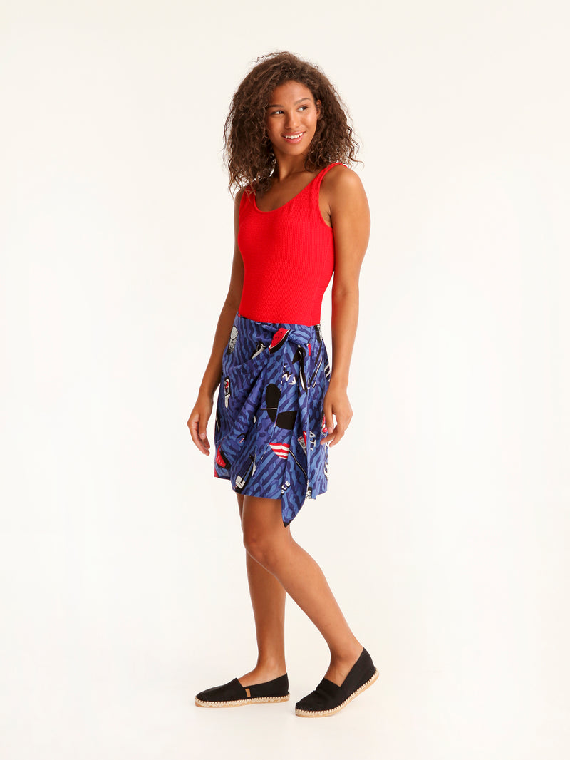 TOURISTA mini wrap skirt