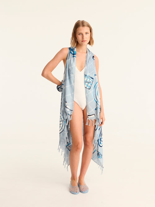 BON APPETIT pareo vest with coconut button