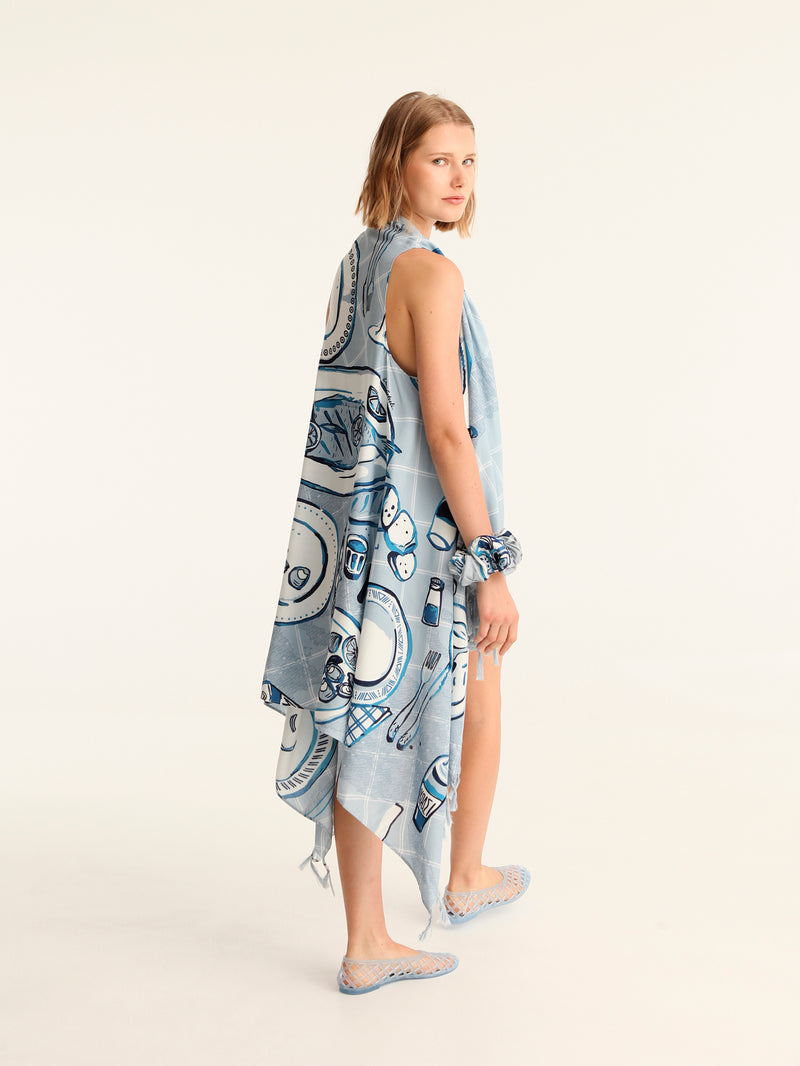 BON APPETIT pareo vest with coconut button