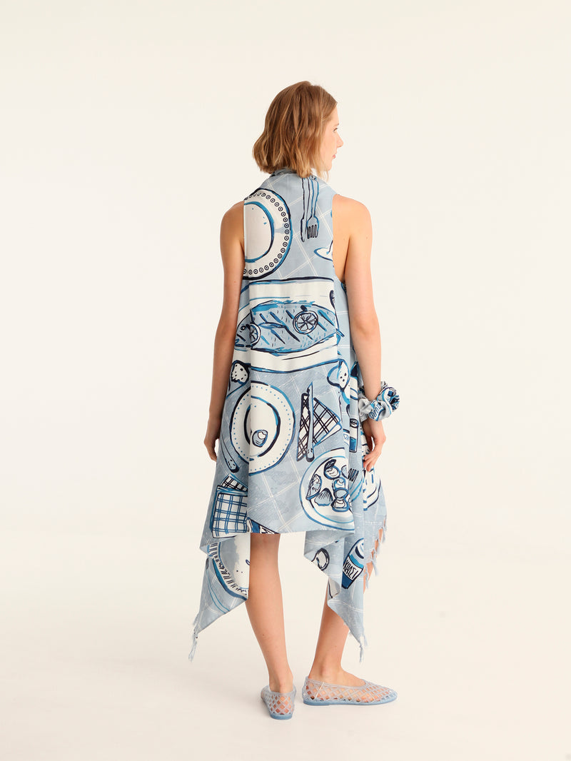 BON APPETIT pareo vest with coconut button