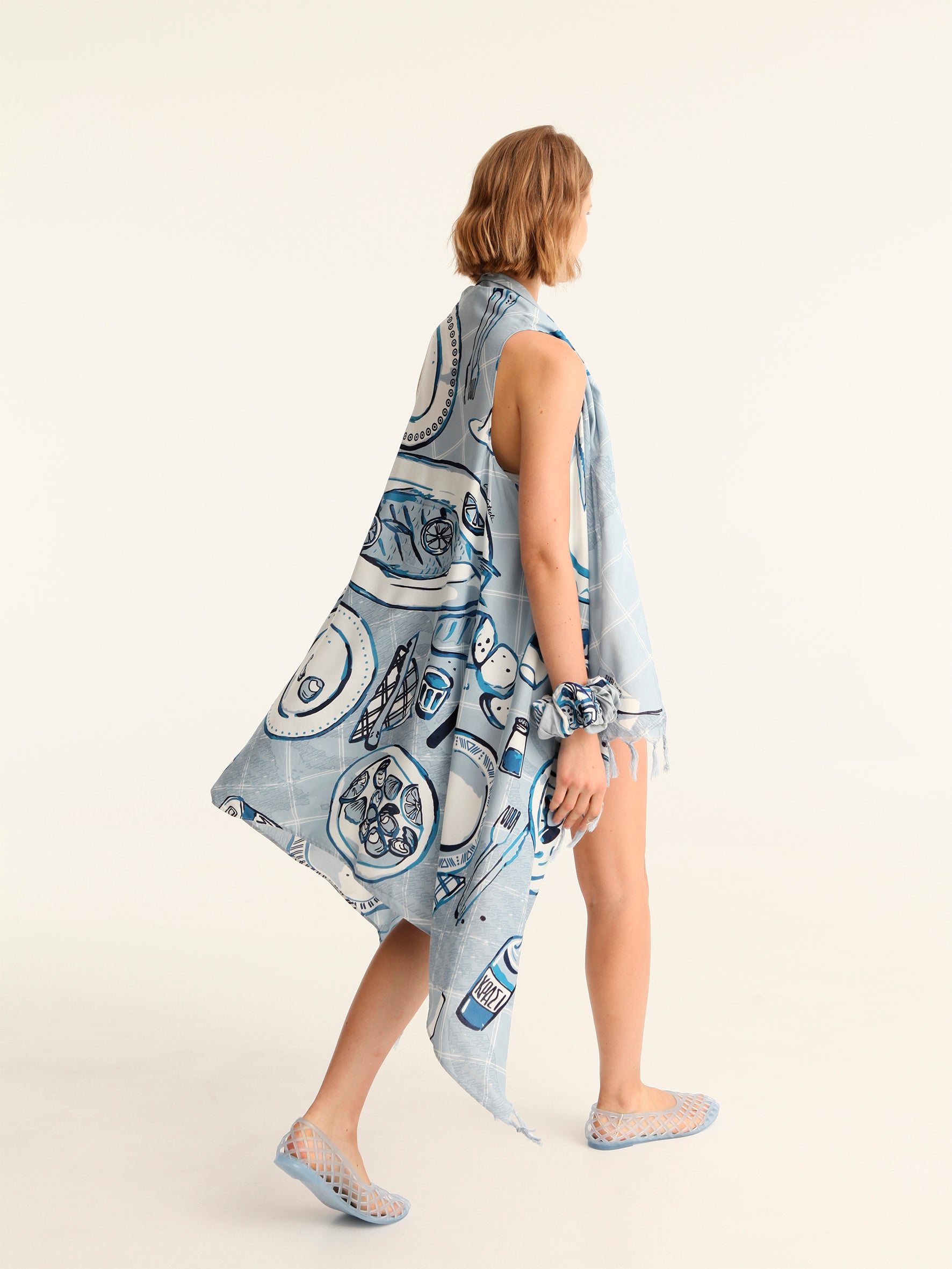BON APPETIT pareo vest with coconut button