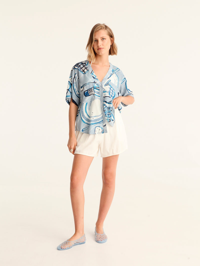 BON APPETIT cropped shirt