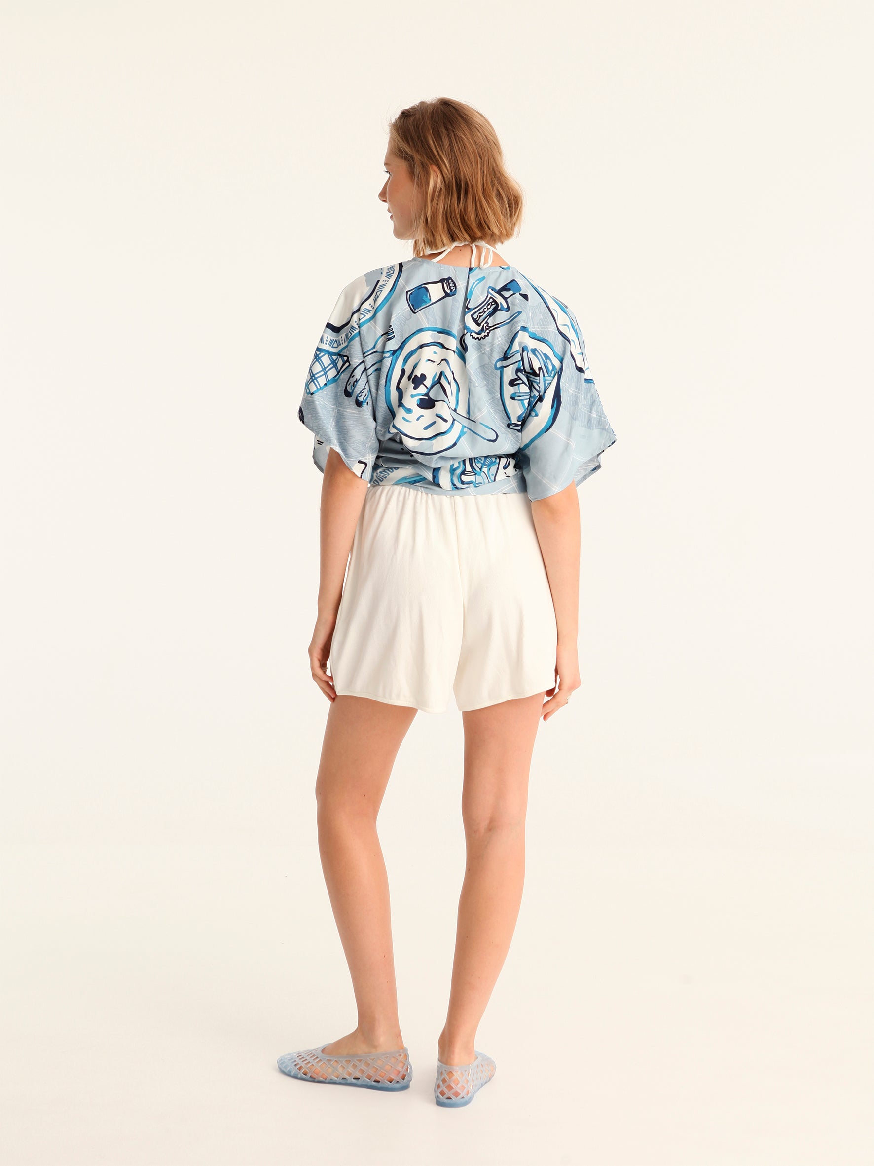 BON APPETIT wrap kimono top