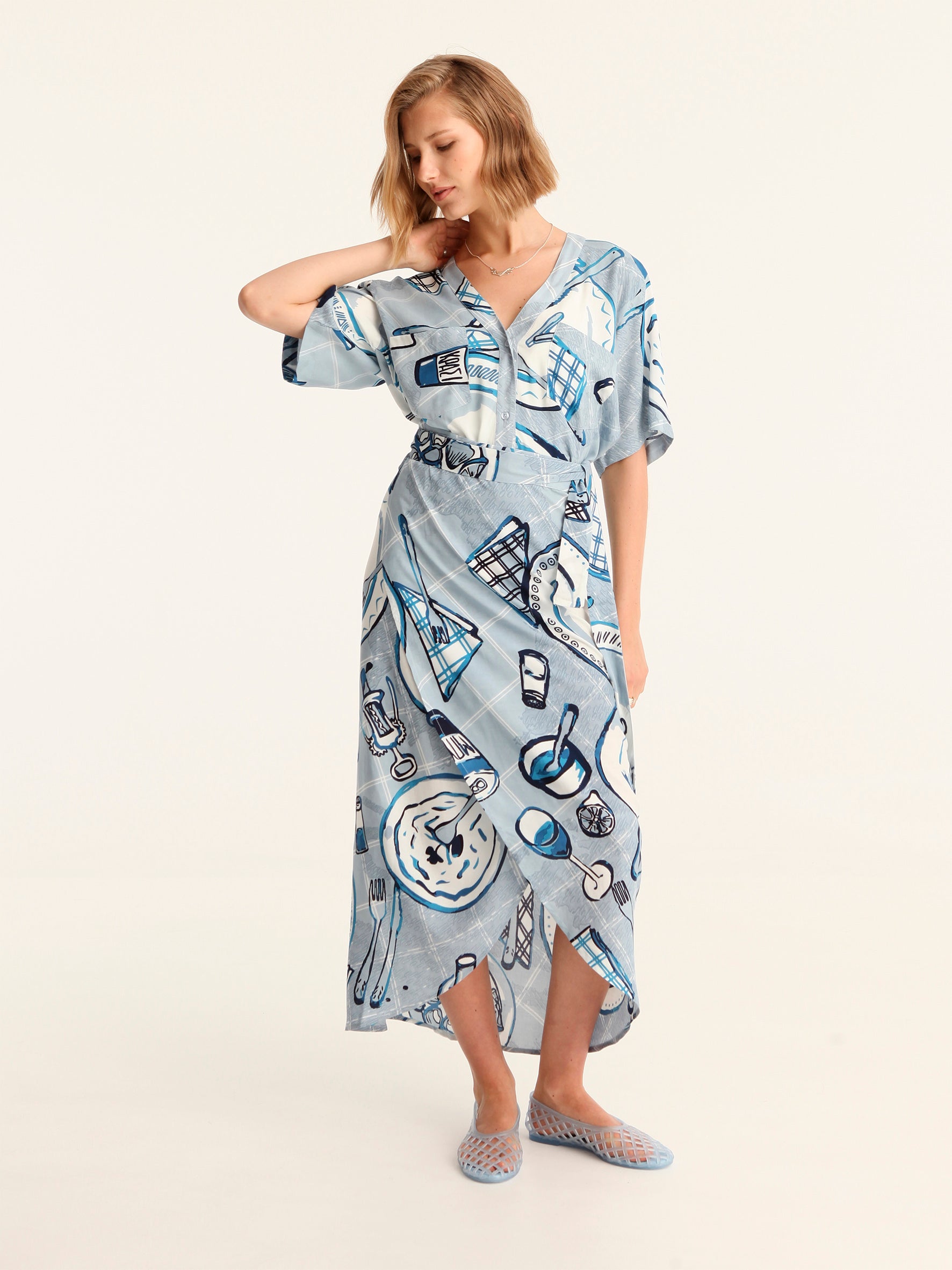 BON APPETIT wrap skirt
