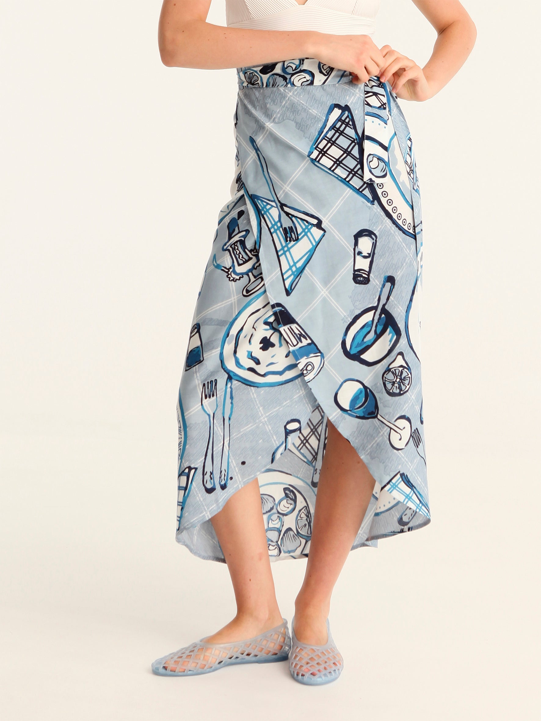 BON APPETIT wrap skirt