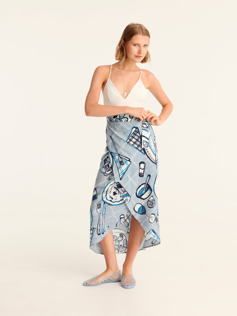 BON APPETIT wrap skirt