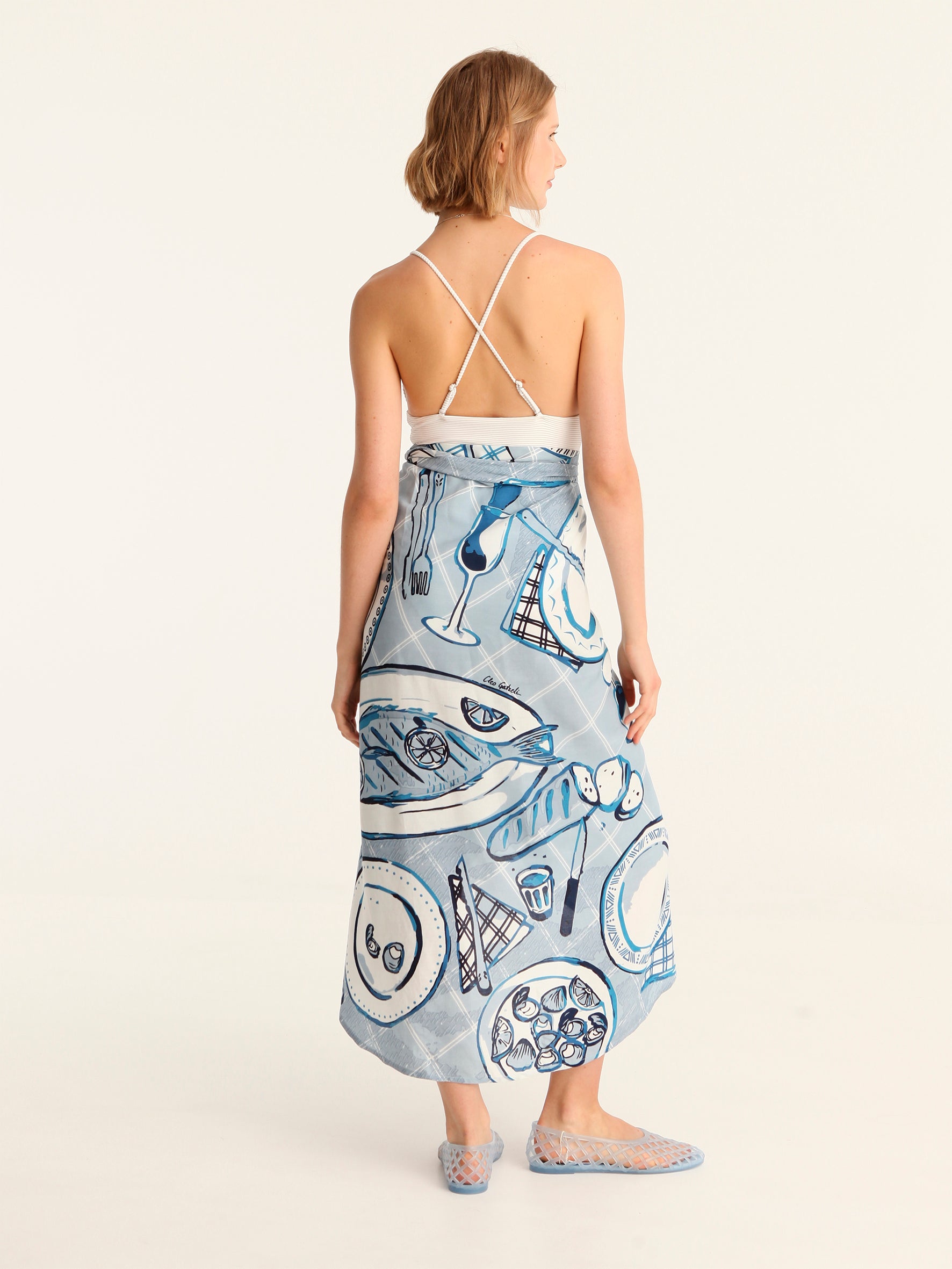 BON APPETIT wrap skirt