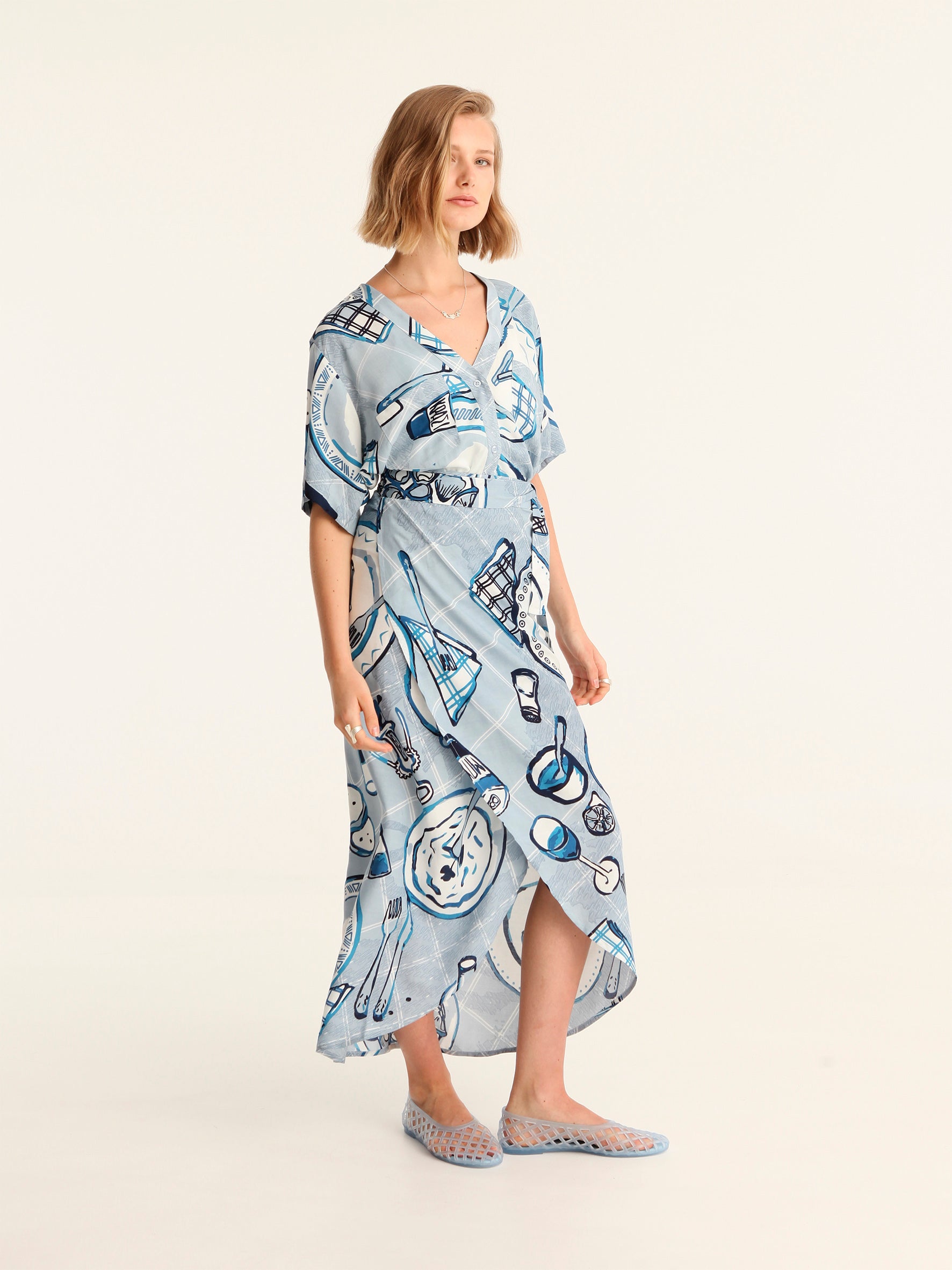 BON APPETIT wrap skirt