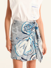 BON APPETIT mini wrap skirt