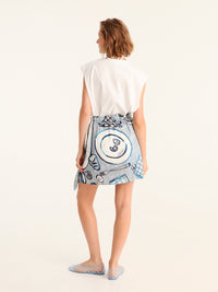BON APPETIT mini wrap skirt