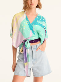 SPRITE wrap kimono top