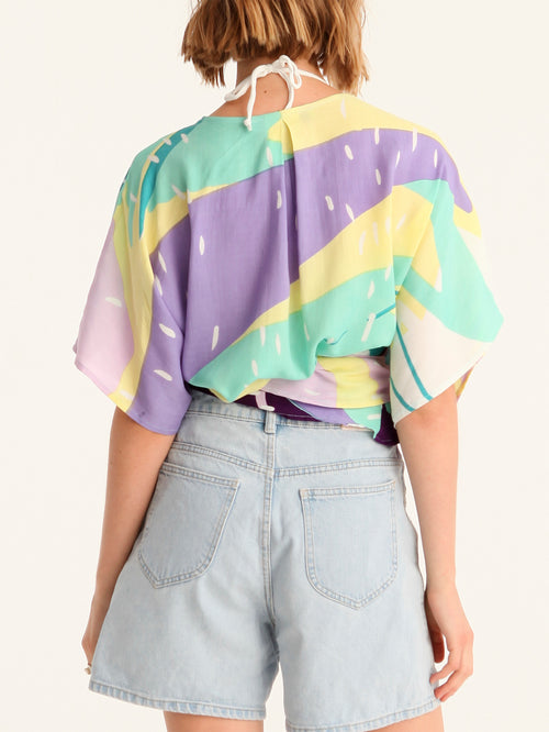 SPRITE wrap kimono top