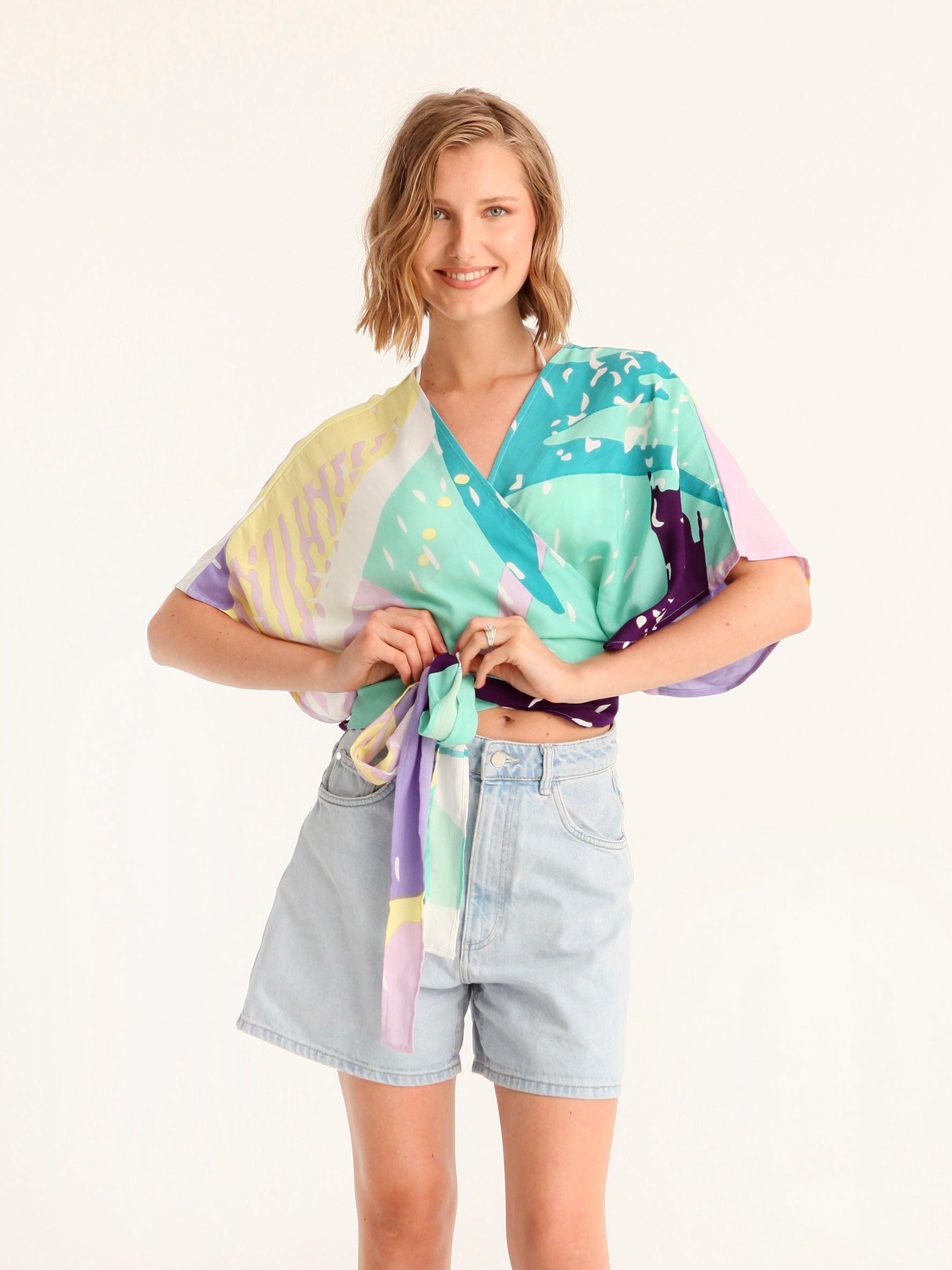 SPRITE wrap kimono top