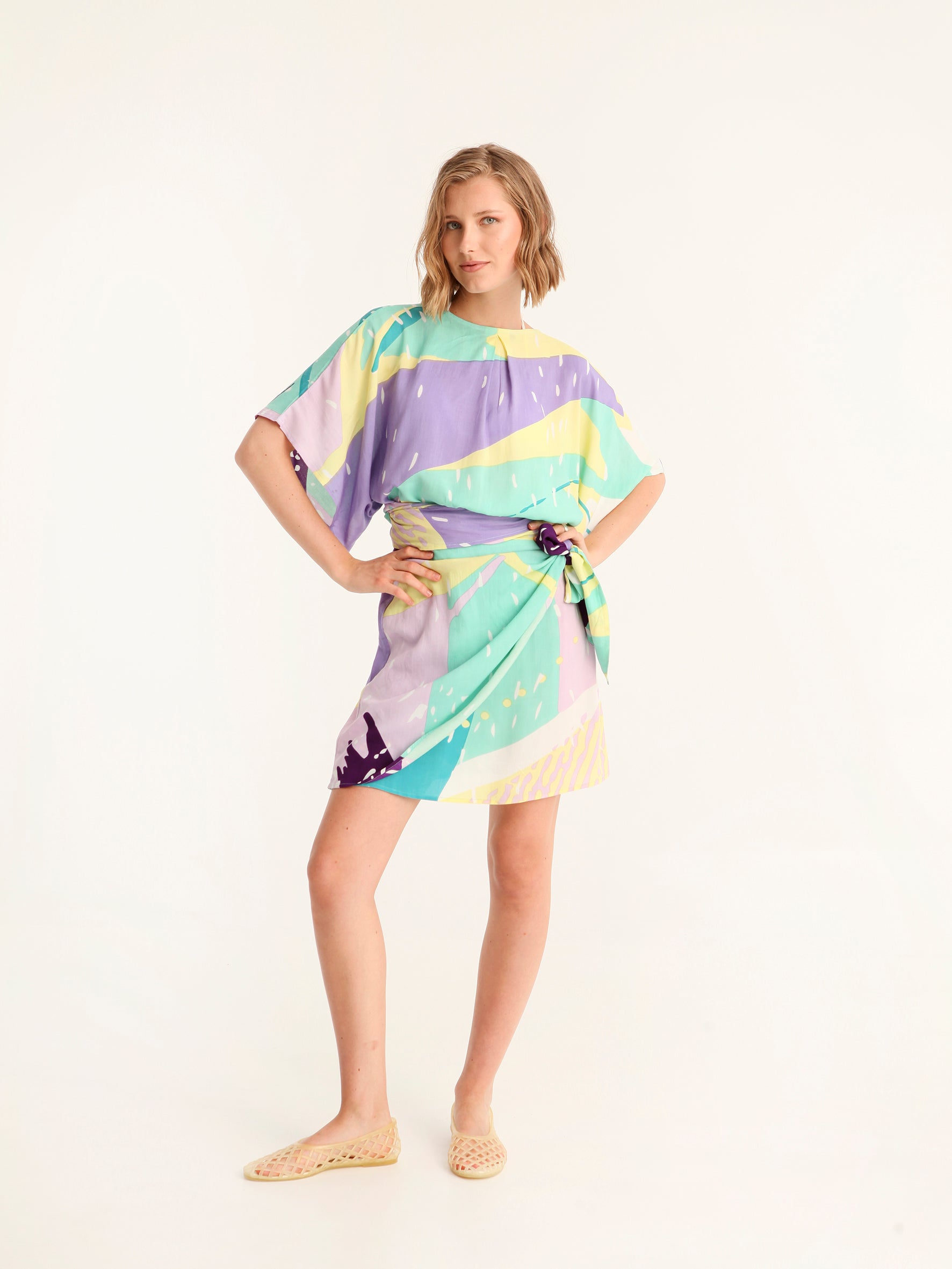 SPRITE mini wrap skirt