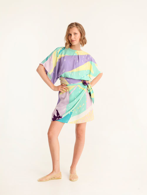SPRITE mini wrap skirt