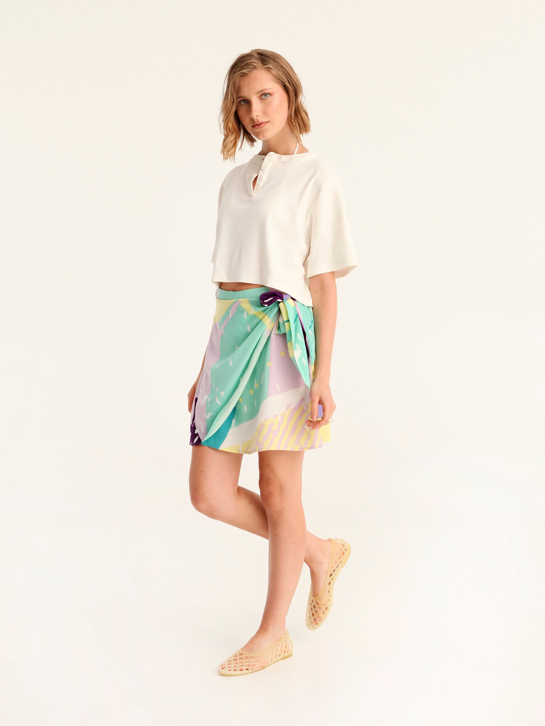 SPRITE mini wrap skirt