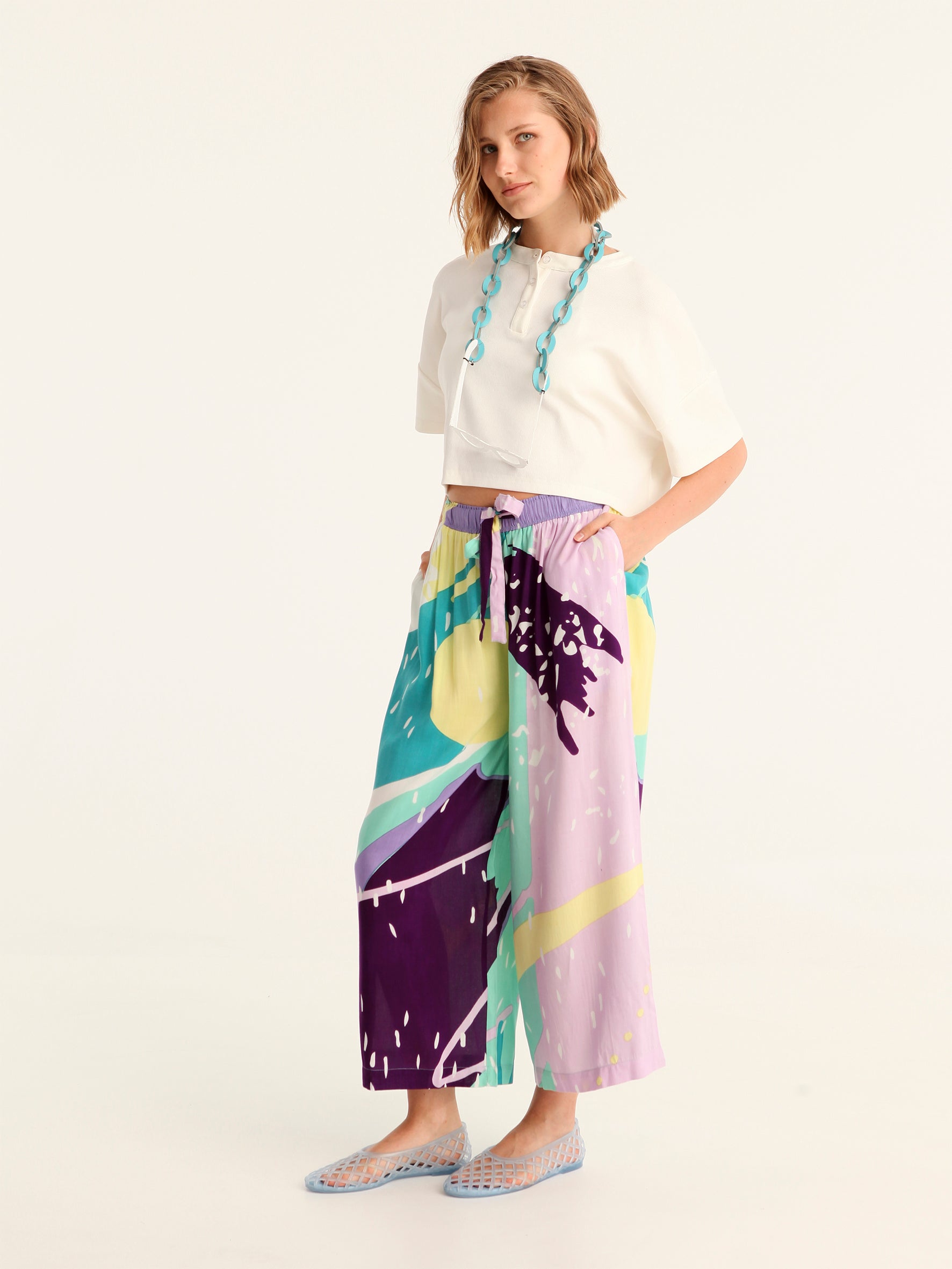 SPRITE loose leg pants