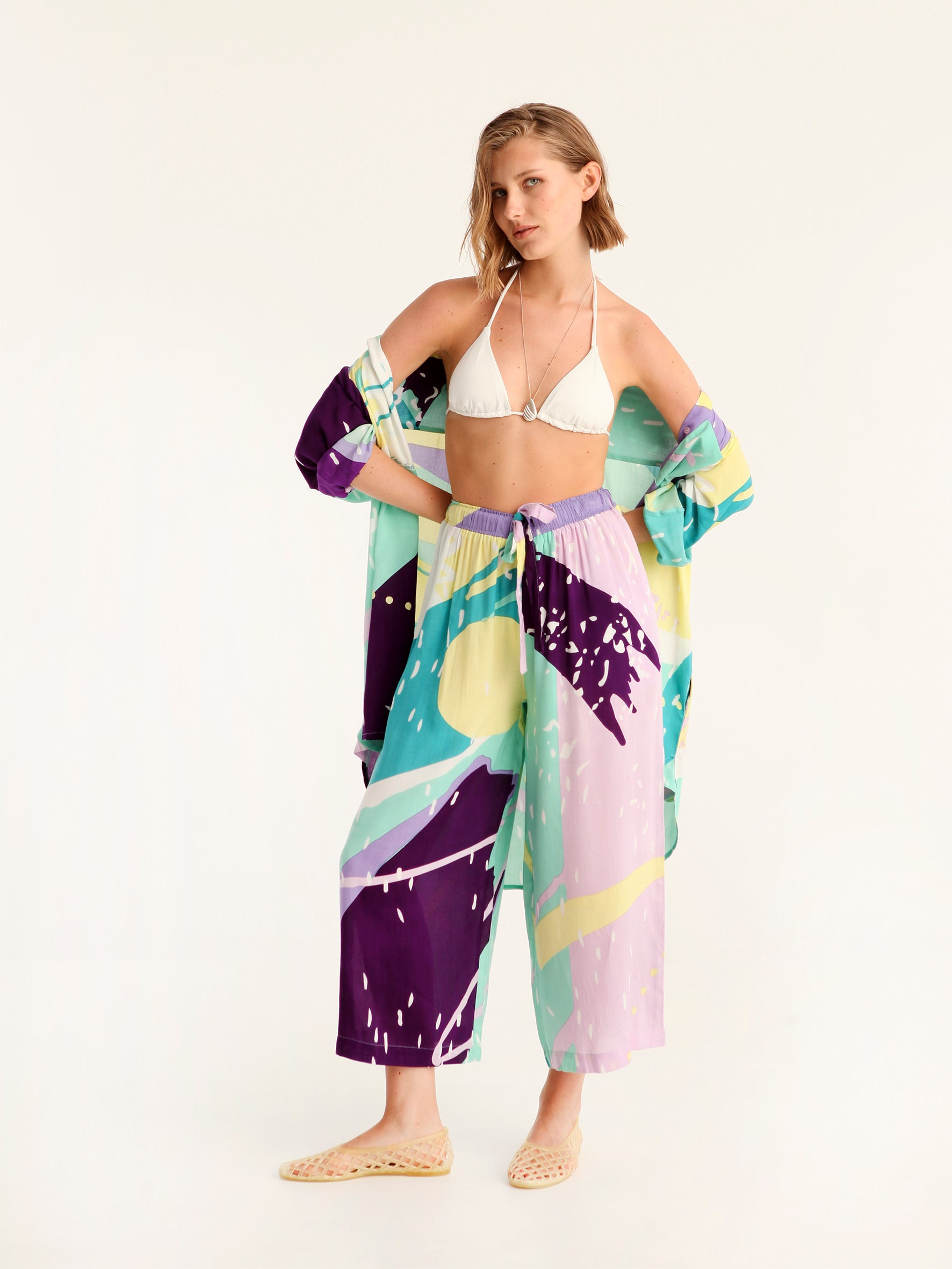 SPRITE loose leg pants