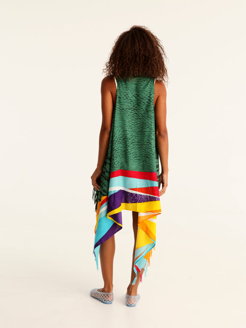 MESSINA pareo vest with coconut button
