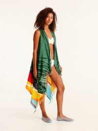 MESSINA pareo vest with coconut button