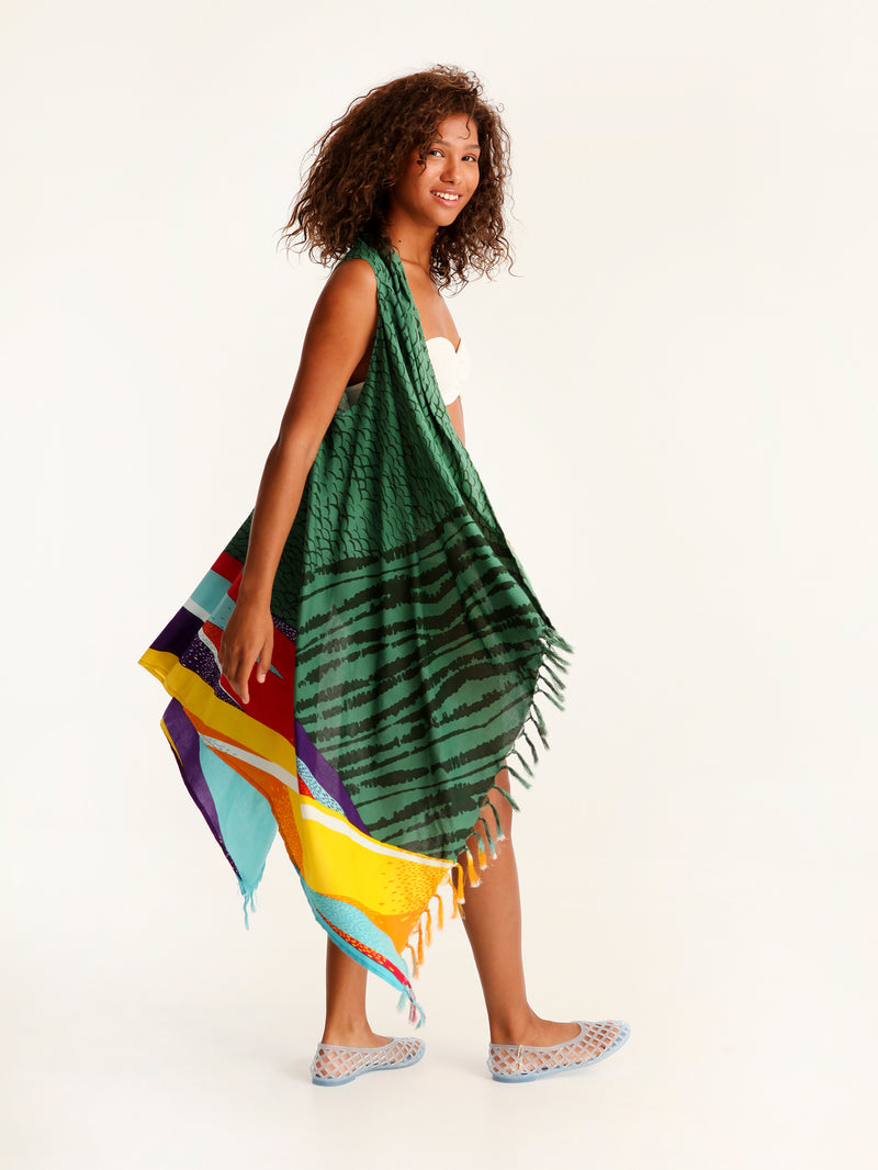 MESSINA pareo vest with coconut button