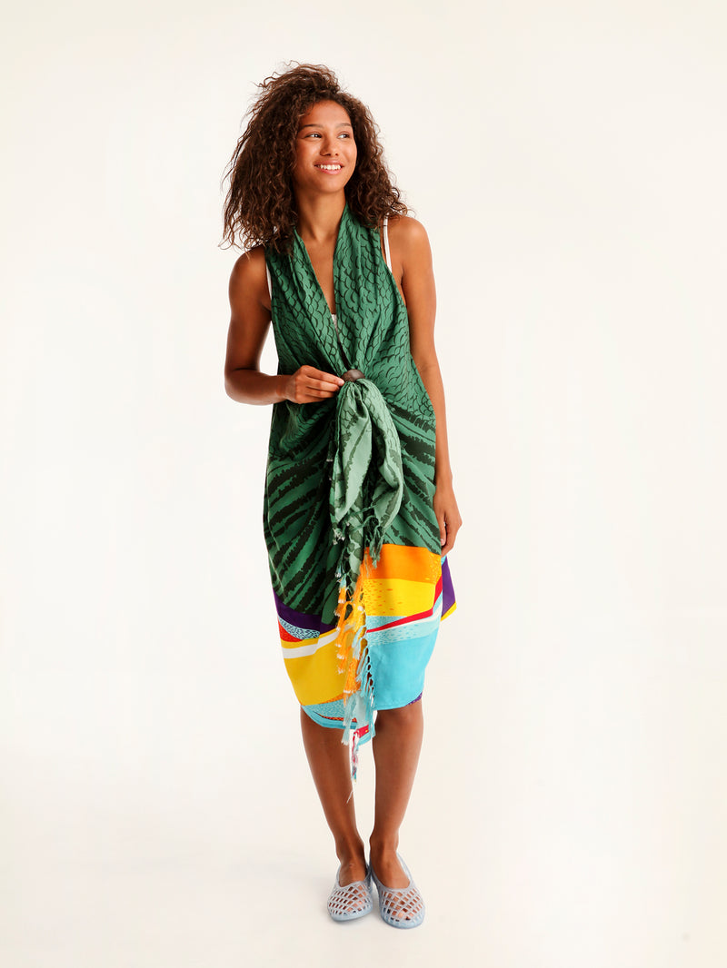 MESSINA pareo vest with coconut button