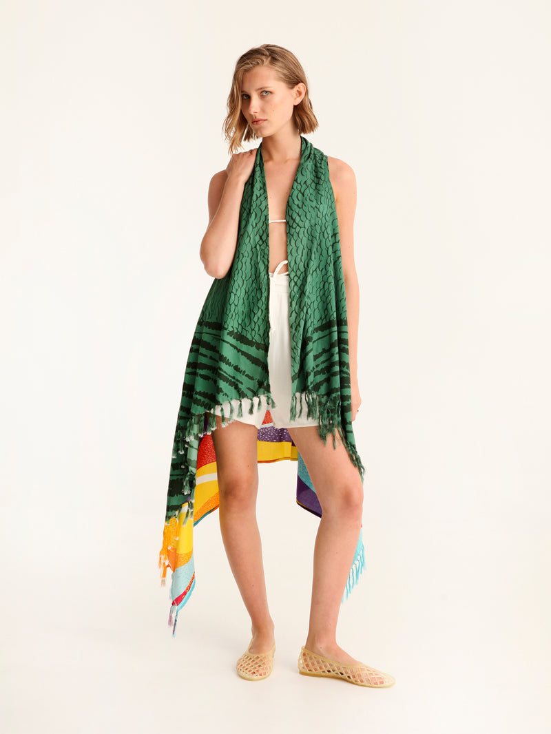 MESSINA pareo vest with coconut button
