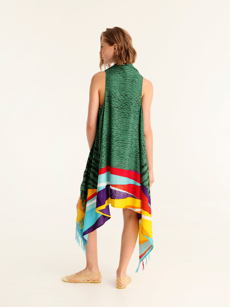 MESSINA pareo vest with coconut button