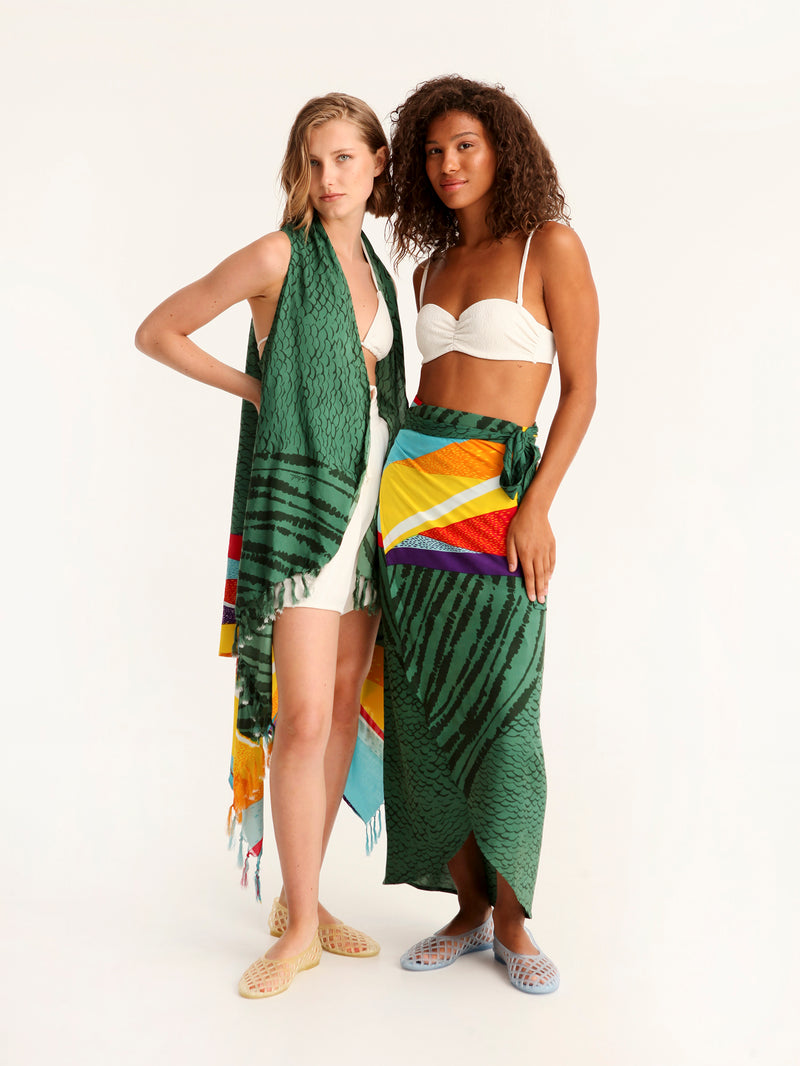 MESSINA pareo vest with coconut button