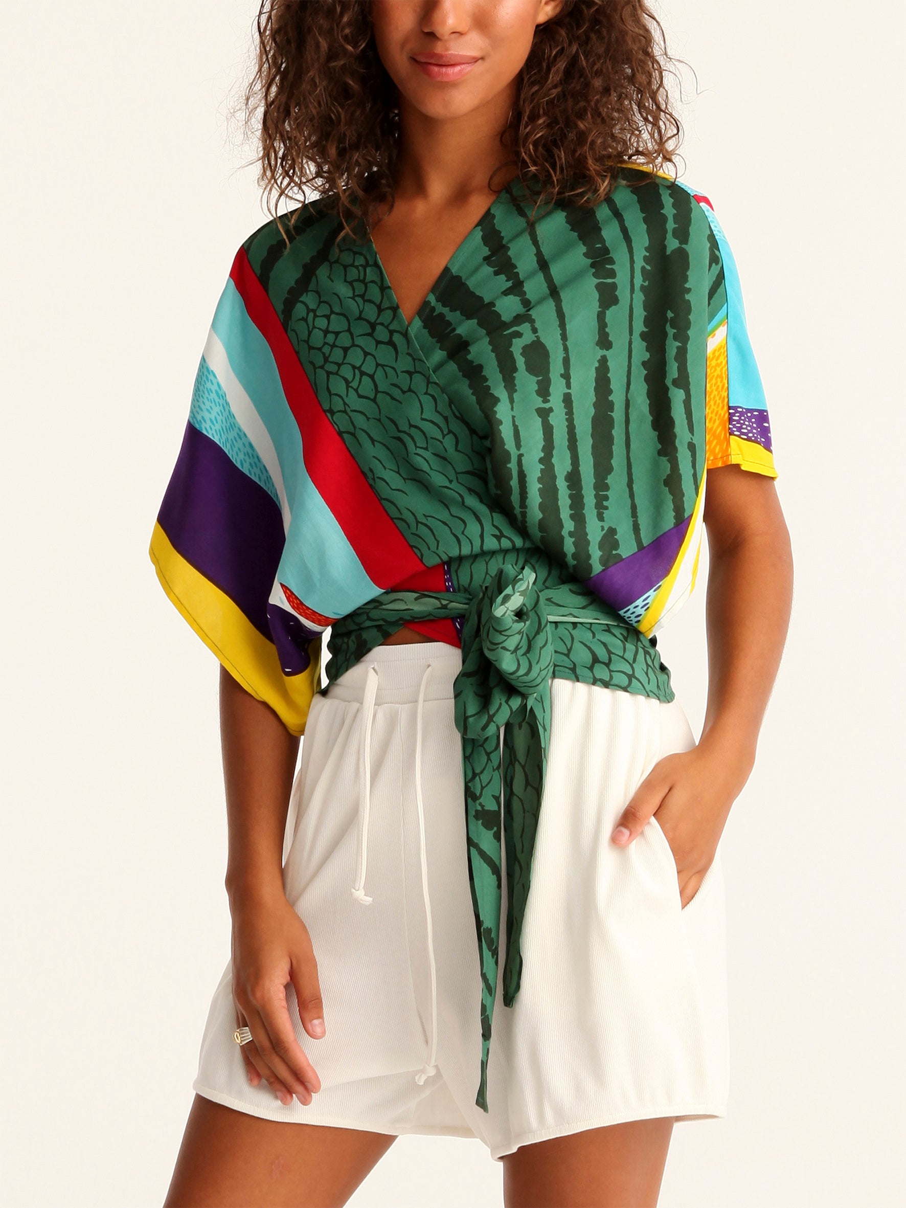 MESSINA wrap kimono top