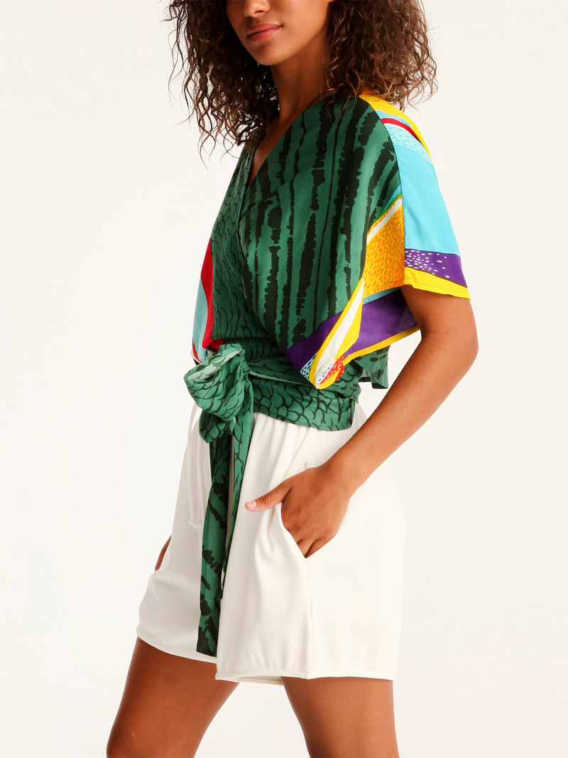 MESSINA wrap kimono top