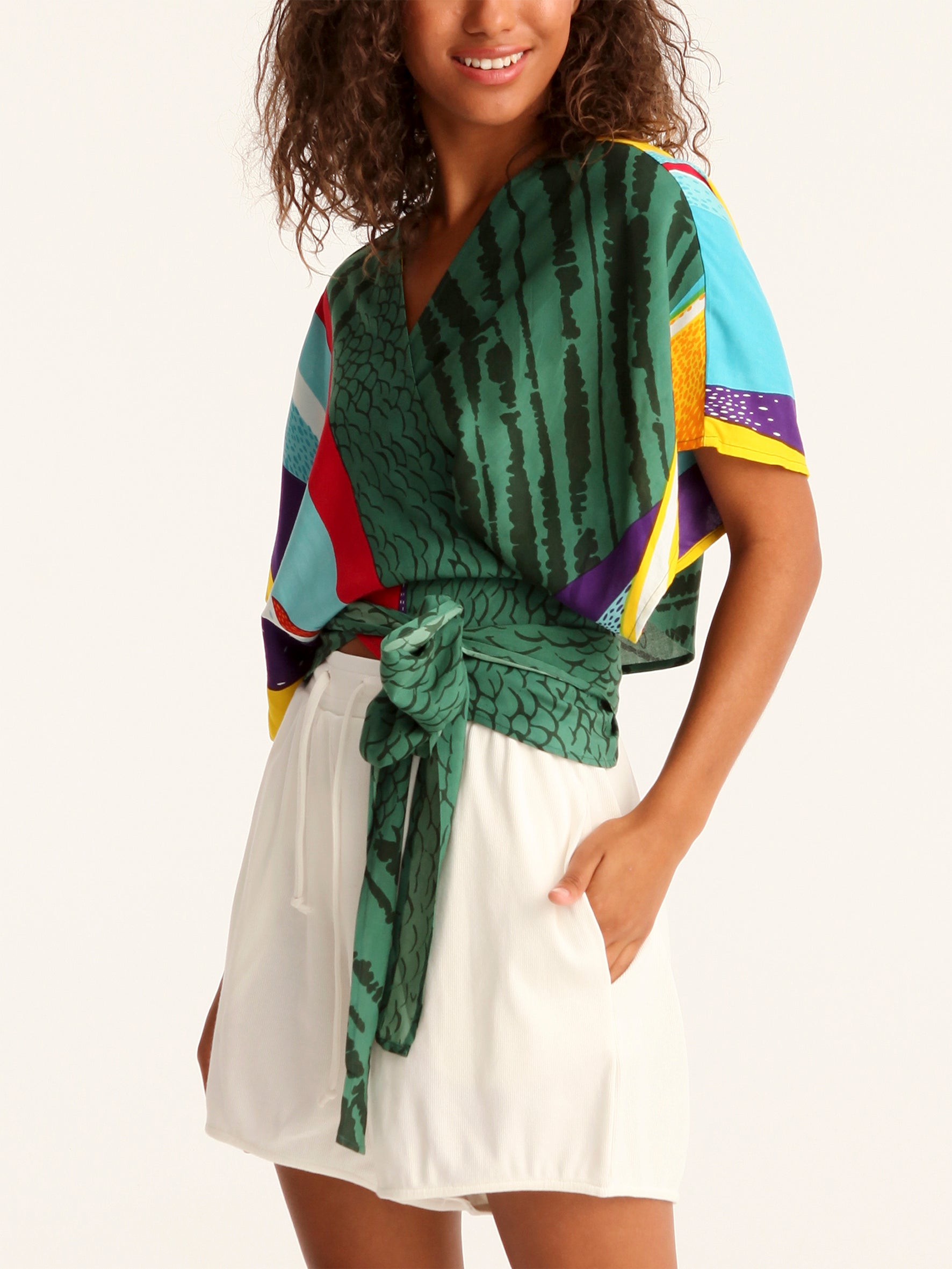 MESSINA wrap kimono top