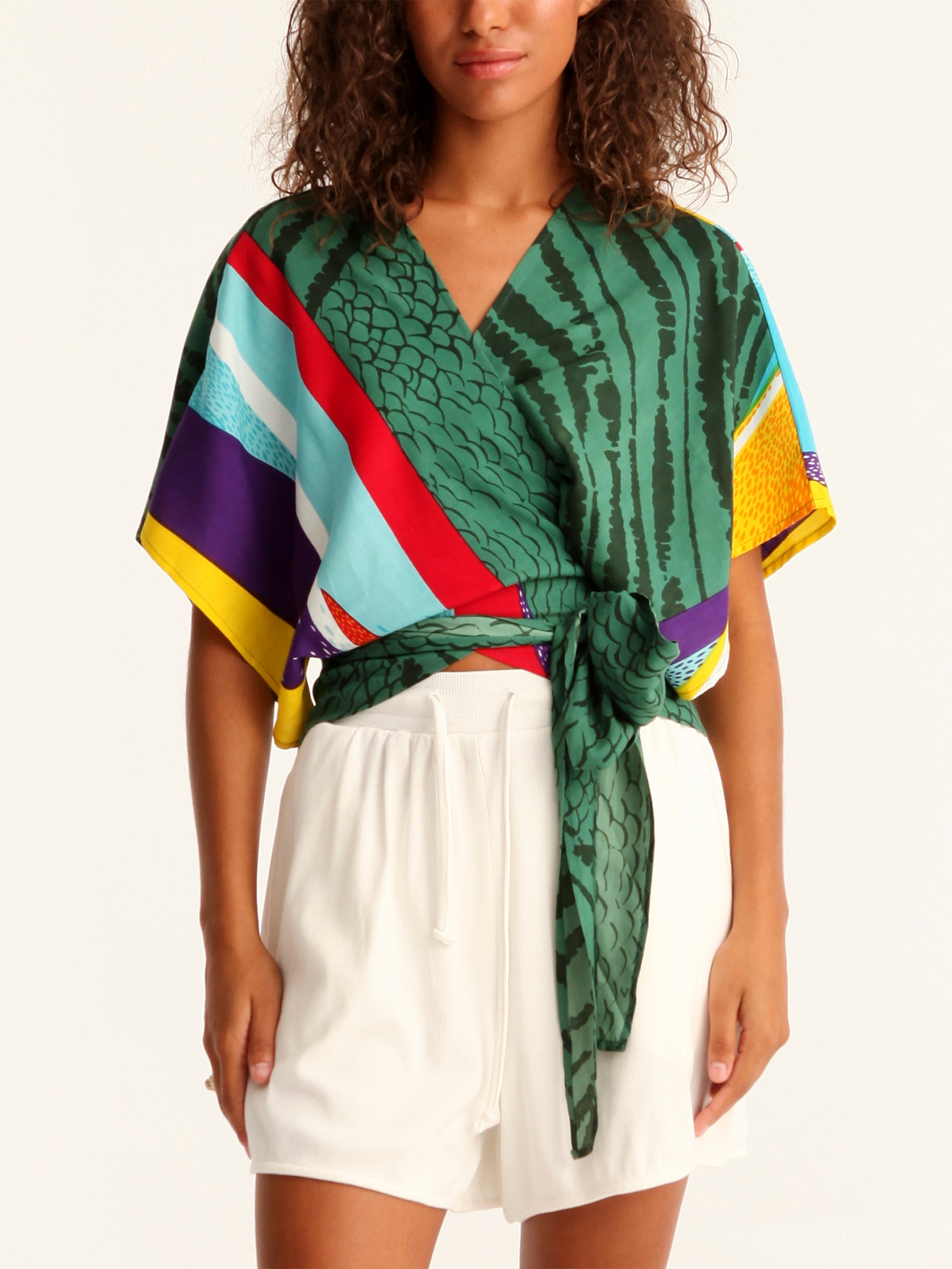 MESSINA wrap kimono top