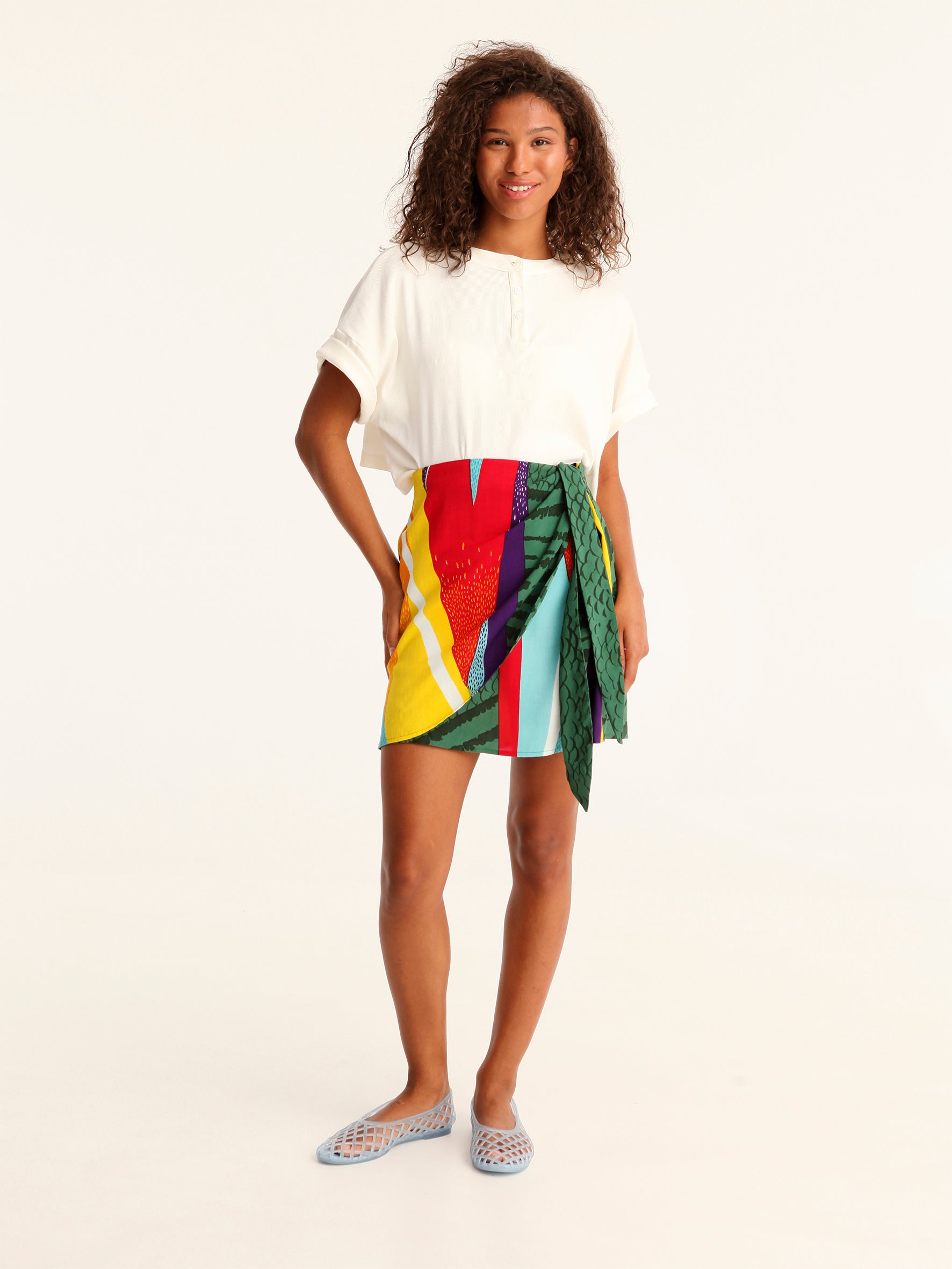 MESSINA mini wrap skirt