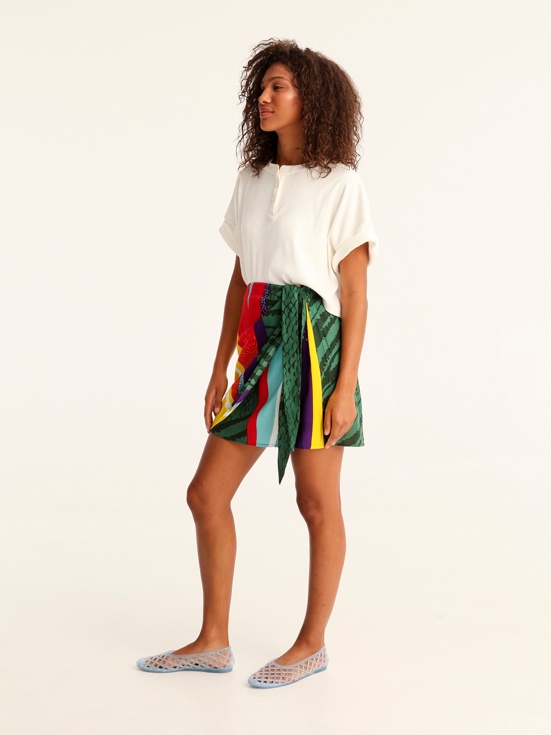 MESSINA mini wrap skirt