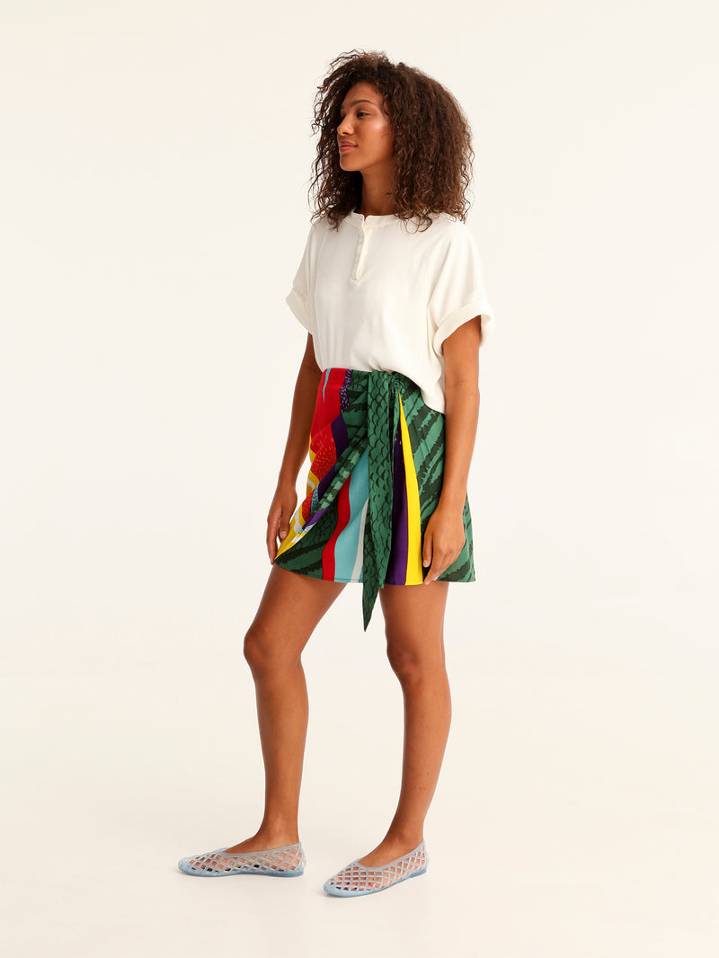 MESSINA mini wrap skirt