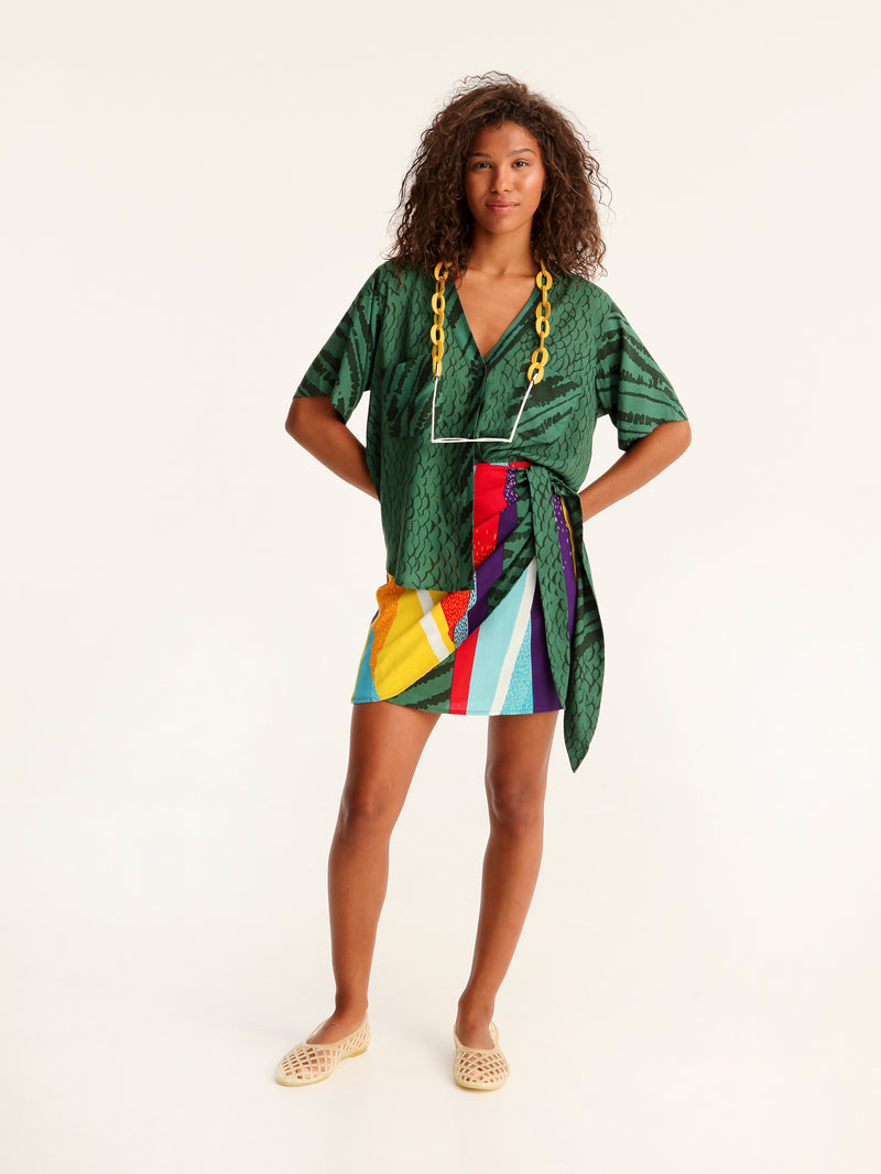 MESSINA mini wrap skirt