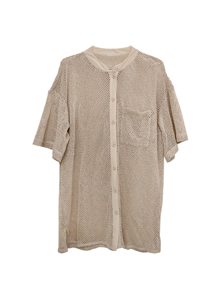 NET BEIGE mao men shirt