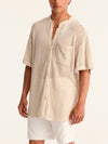 NET BEIGE mao men shirt