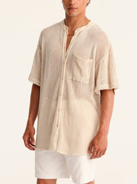 NET BEIGE mao men shirt