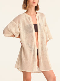 NET BEIGE mao men shirt