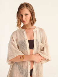 NET BEIGE mao men shirt