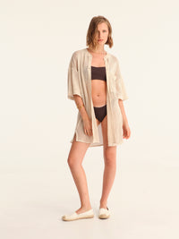 NET BEIGE mao men shirt