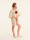 NET BEIGE mao men shirt